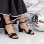 Ženski sandali z debelo peto 2XKK85 Črna | Mei