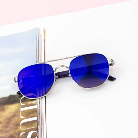 Ženska sončna očala 20306 Srebrna-Modra | Fashion