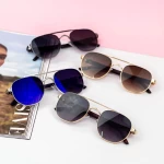 Ženska sončna očala 20306 Srebrna-Modra | Fashion