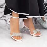 Ženski sandali z debelo peto 2XKK52 Bela | Mei