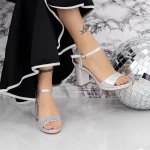 Ženski sandali z debelo peto in platformo 2XKK112 Srebrna | Mei