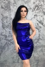Ženska obleka 32955 Modra | Bella