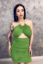 Ženska obleka 003 Svetlo Zelena | Bella