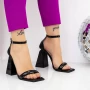 Ženski sandali z debelo peto 2KV70 Črna | Mei