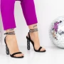 Ženski sandali z debelo peto 2BD30 Črna | Mei