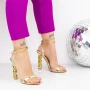 Ženski sandali z debelo peto 2BD30 Zlata | Mei