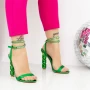 Ženski sandali z debelo peto 2BD30 Zelena | Mei