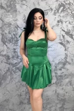 Ženska obleka 10564 Temno Zelena | Kikiriki