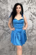 Ženska obleka 10564 Svetlo Modra | Kikiriki
