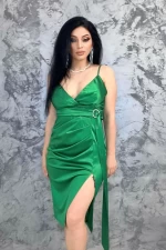 Ženska obleka 11950 Temno Zelena | Kikiriki