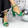 Ženski sandali z debelo peto 2XKK88 Zelena | Mei