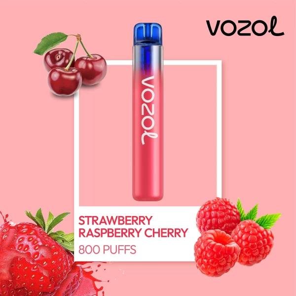 Elektronska nargila za enkratno uporabo NEON800 STRAWBERRY RASPBERRY CHERRY | VOZOL