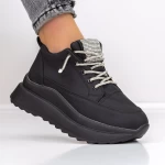 Ženski športni copati s platformo 3WL3 Črna | Mei