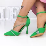 Stiletto čevlji 3XKK22 Zelena | Mei