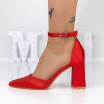 Čevlji z debelo peto 2YXD67 Rdeča | Mei
