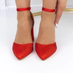 Čevlji z debelo peto 2YXD67 Rdeča | Mei