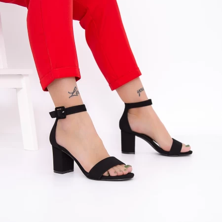 Ženski sandali z debelo peto XKK230 Črna | Mei
