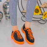 Ženski casual čevlji MX155 Črna-Oranžna | Mei