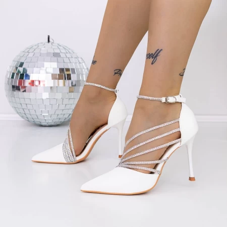 Stiletto čevlji 3MZY1 Bela | Mei