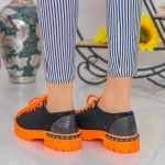 Ženski casual čevlji MX155 Črna-Oranžna | Mei