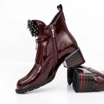 Kratki spomladansko-jesenski ženski škornji K031-868B Češnjev | Jose Simon