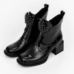 Kratki spomladansko-jesenski ženski škornji K031-868A Črna | Jose Simon