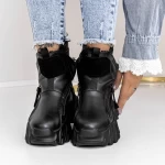 Ženski kratki škornji s krznom 3WL60 Črna | Mei
