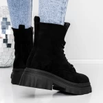 Ženski kratki škornji s krznom 3MX17 Črna | Mei