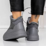 Ženski kratki škornji s krznom 3B17 Siva | Mei