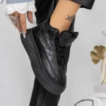 Ženski kratki škornji s krznom 3B17 Črna | Mei