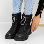 Ženski kratki škornji s krznom 3LT2 Črna | Mei
