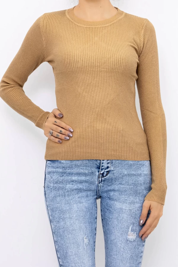 Ženska bluza D716 Rjava | Fashion