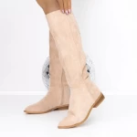 Ženski škornji z nizkim podplatom 3KV26 Bež | Mei