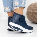 Ženski kratki škornji s krznom T5024 Temno Modra | Angel Blue