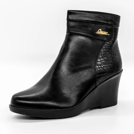 Ženski kratki škornji s krznom A1017 Črna | Fashion