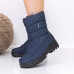 Ženski kratki škornji s krznom 721-10 Modra | Fashion