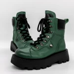 Ženski kratki škornji s krznom 62299 Zelena | Formazione