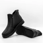 Ženski kratki škornji s krznom B17-1 Črna | Fashion