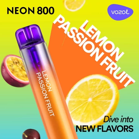 Elektronska cigareta za enkratno uporabo NEON800 LEMON PASSION FRUIT | VOZOL