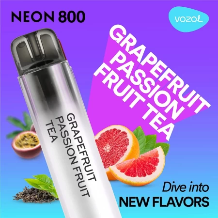 Elektronska cigareta za enkratno uporabo NEON800 GRAPEFRUIT PASSION FRUIT TEA | VOZOL
