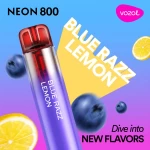 Elektronska cigareta za enkratno uporabo NEON800 BLUE RAZZ LEMON | VOZOL