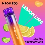 Elektronska cigareta za enkratno uporabo NEON800 LEMON LIME | VOZOL