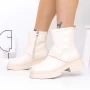Ženski kratki škornji s krznom 3MX18 Bež | Mei