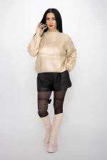 Ženski pulover P07543 Bež | Kikiriki