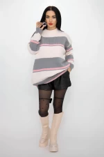 Ženski pulover OP4 Bela-Siva | Kikiriki