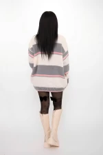 Ženski pulover OP4 Bela-Siva | Kikiriki