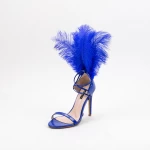 Ženski sandali s tanko peto XKK232 Modra | Mei