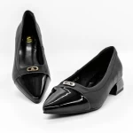 Čevlji z debelo peto D26-103 Črna | Formazione