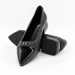 Čevlji z debelo peto D26-103 Črna | Formazione