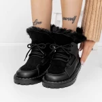 Ženski kratki škornji s krznom 3XJ110 Črna | Mei
